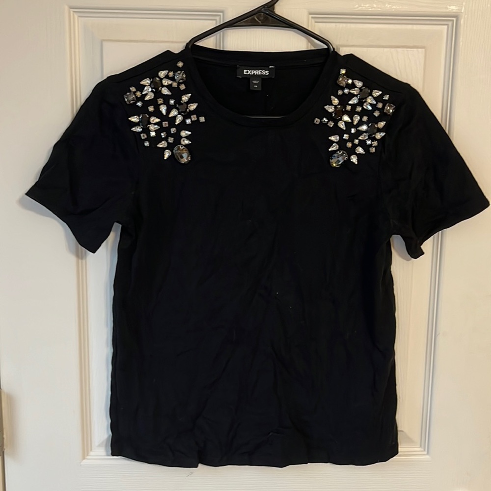 Express bejeweled tee